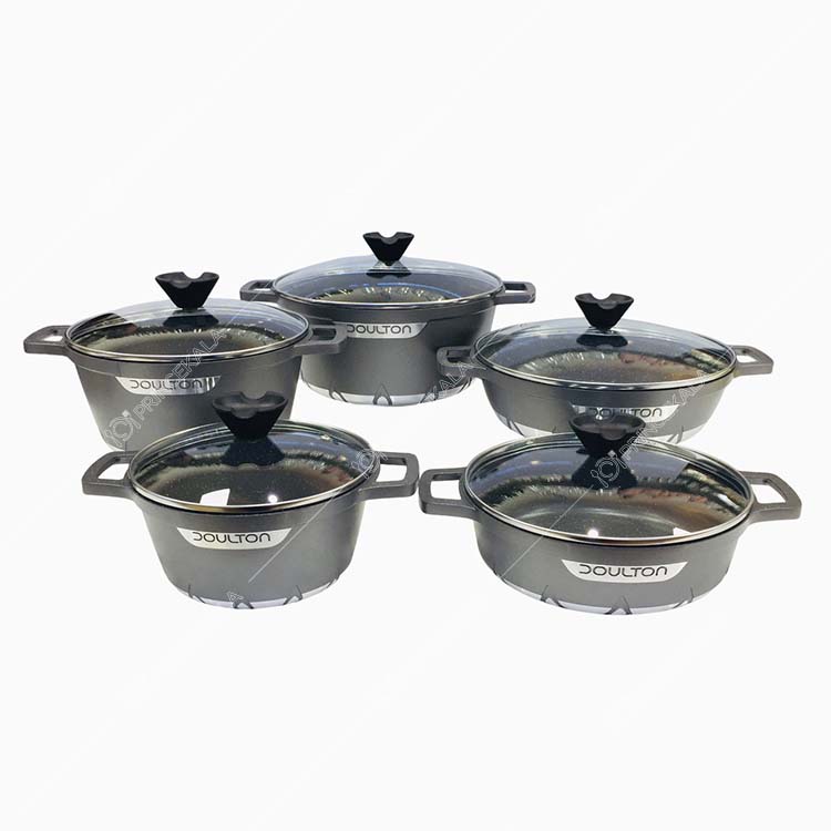 سرویس قابلمه 10 پارچه دالتون مدل فلورانس رنگ طوسی