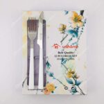 کارد و چنگال یونی هوم مدل پلاستیکی رنگ سفید