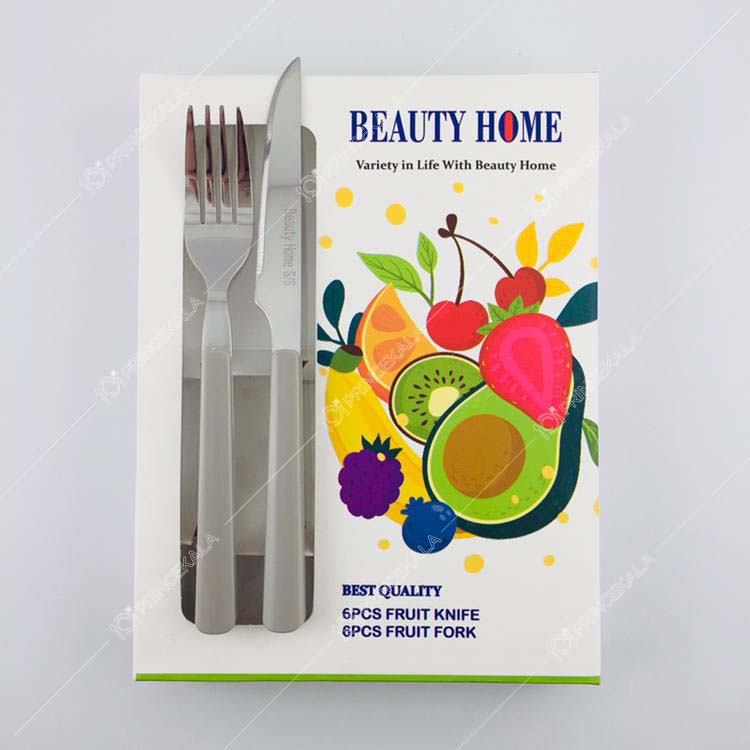 کارد و چنگال بیوتی هوم رنگ طوسی