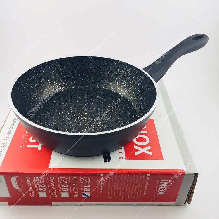 تابه تکدسته اینوکس سایز 18 رنگ مشکی