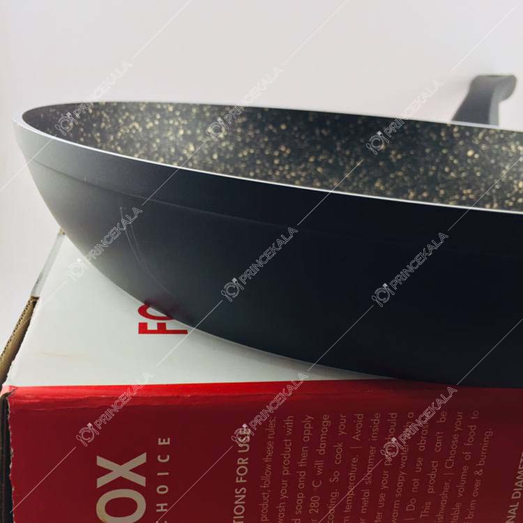 تابه تکدسته اینوکس سایز 30 رنگ مشکی