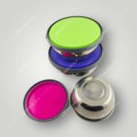 کاسه استیل 3 تایی درب دار چفت شونده