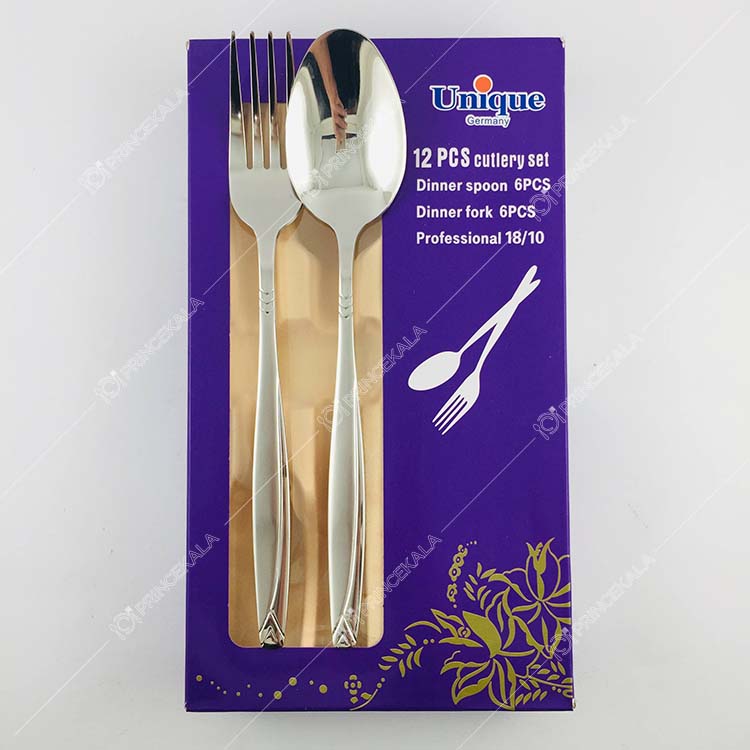 قاشق و چنگال یونیک مدل پرنس